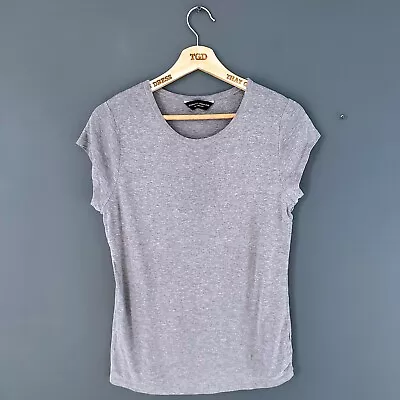 Ladies Dorothy Perkins Grey Short Sleeved T-Shirt Top Size 18 • £1