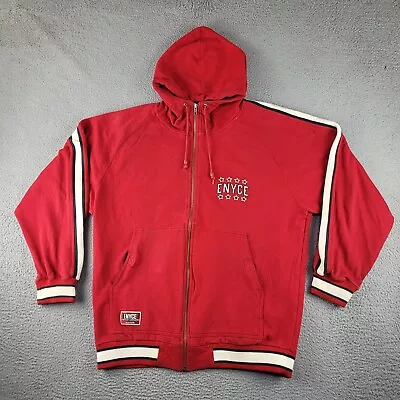 Vintage Enyce Hoodie Mens Medium Red Full Zip Hip Hop Streetwear Baggy Y2K • $40