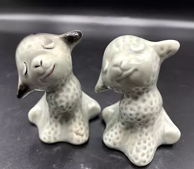 Vintage Vantellingen Little Lamb Salt And Pepper Shakers Grey And White • $14