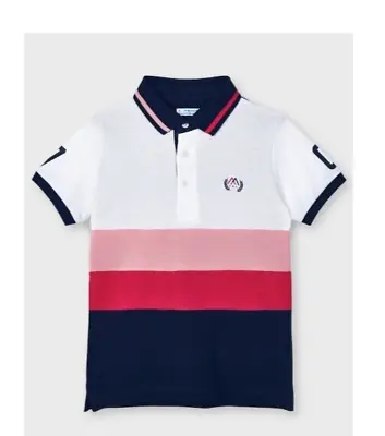 MAYORAL Navy/Red/White Polo Shirt NWT Boys 9 • $20