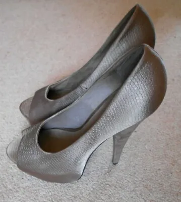 £4.25 • Buy Carvela Taupe Open Toe Stiletto Shoes Size 39 (UK 6)