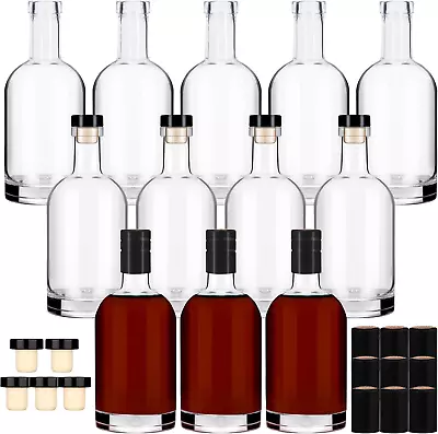 Wine Bottles 12PCS Glass Bottles 375ML Glass Bottles With Lids 12Oz Glass Bottle • $66.91
