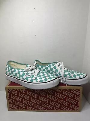 VANS Green Teal Checkered US Men’s Size 6.5 Women’s Size 8 Shoes Skateboard  • $19.99