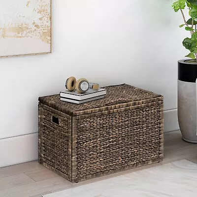 EHemco Heavy-Duty Water Hyacinth Storage Trunk Light Brown Wash (Collectible) • $99.99