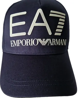MEN'S EMPORIO ARMANI EA7 Classic NAVY TRAINING VISIBILITY LOGO CAP • £38.99