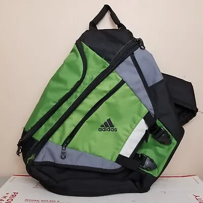 Adidas Crossbody Backpack Sling Bag Green Black Load Spring Gorp Vintage Y2K • $34.99