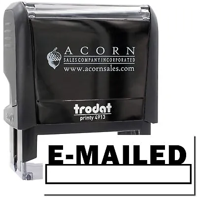 Large Self-Inking E-mailed With Date Box Stamp Size 7/8  Tall X 2-1/4  Wide • $23.95