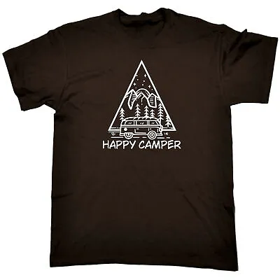 Happy Camper Van Mountains - Mens Funny T-Shirt Tshirts Tees Tee T Shirt Shirts • £12.95