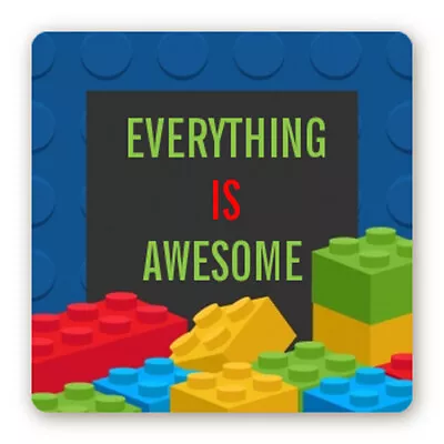 $5 • Buy Building Blocks Birthday Party - Square Personalized Birthday Party Stickers