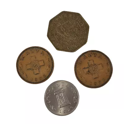 Malta Coins Lot Of 4 Vintage Coins • $11.95