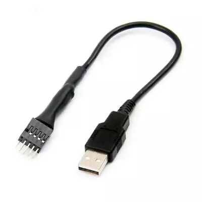 9-Pin USB Motherboard Male Header To Single USB Type A Male Cable 7.8inch • £4.27