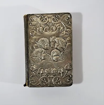 Silver Cherub Front Cover Holy Bible Ornate Antique Book Eyre Spottiswoode 101 • £180