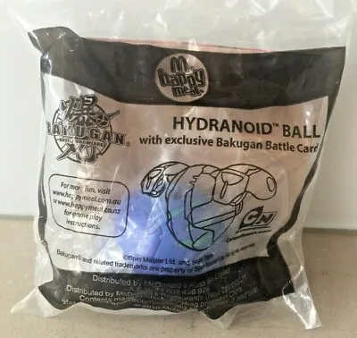McDonald's Bakugan Hydranoid Ball With Exclusive Battle Card Toy Unopened 2010 • $18