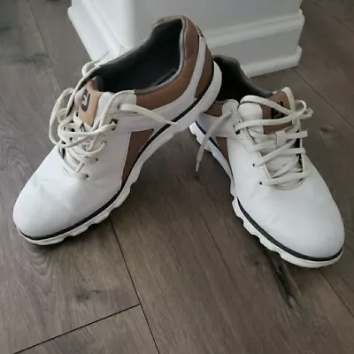 FootJoy Pro SL Classic 53219 White Tan FJ Men's Size 9M Golf Shoes • $24.99