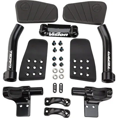 Vision Team Mini Clip On Aero Bars With 26mm Reducer And Aero Bridge: Black • $151.16