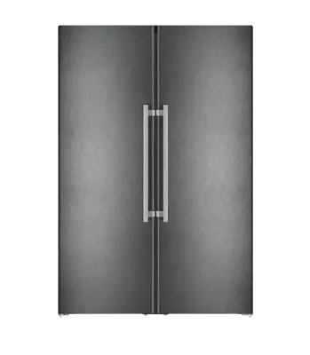 Fridge Freezer Liebherr XRFbs5295 Freestanding Black Steel Side / Side Bio Fresh • £4495