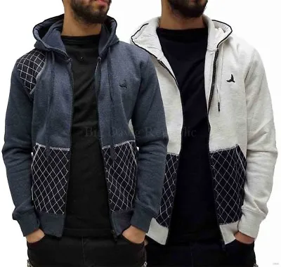 D-Rock Men's Denim Patch Cotton Zip Up Hoodie Jacket Is Time Money New Star Era • $130.02