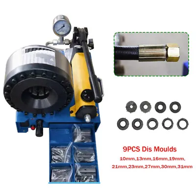 Portable Hydraulic Hose Pipe Crimping Machine 5600KN Crimper With 9 Sets Dies • $879.69