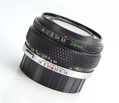Olympus 28mm F3.5 G.Zuiko Auto-W Manual Focus Prime Lens OM System Rear Cap • £39.99