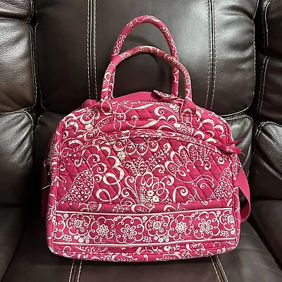 Vera Bradley Laptop Attaché Tote Briefcase - Twirly Bird Pink Print - Nice! • $16