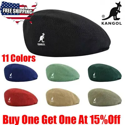 Kangol Breathable Beret Hat Summer Newsboy Woven Flat Caps Casual Men Women USA • $12.39