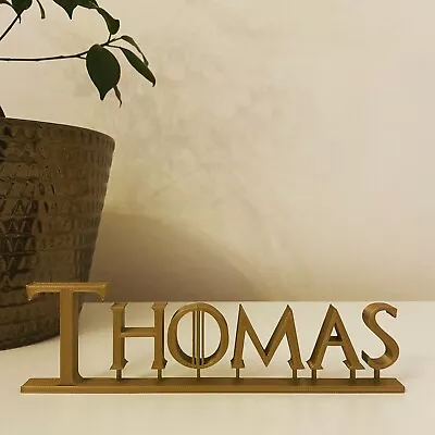 £11.99 • Buy Game Of Thrones Style Name Plate, GoT Gift, Game Of Thrones Decor, Teacher Plate