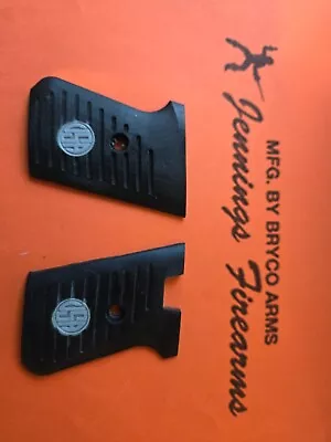 Bryco Arms Jennings J22 J25 22 25 Grips (New Model Flip Safety) W/CustMedallions • $35