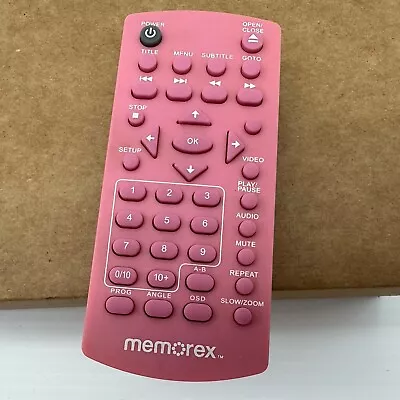 Memorex MVD2015/2016 MVD2015 & MVD2016 Remote Control - Pink - Tested & Working • $9.95