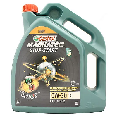 £48.95 • Buy Castrol MAGNATEC Stop-Start 0W-30 0W30 D Fully Synthetic Engine Oil 5 Litre 5L