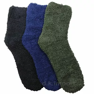 3 Pack  Men’s Women Soft Winter Slipper Socks Soft Hospital Lounge Crew Socks  • $9.45