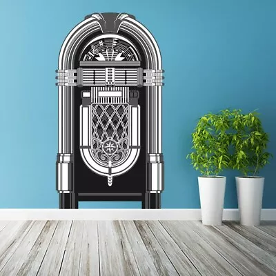 Jukebox Art Wall Print Sticker Decor Old Music Box Song Party Vinyl Decal 90 • £144.28