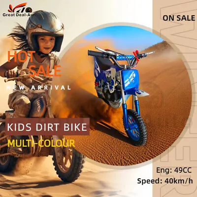 Blue 49cc Kids Dirt Bike Mini Motor Pocket 2 Stroke Motorcycle Monkey Atv • $375