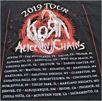 Korn & Alice In Chains 2019 Tour Concert 2 Sided Vintage Shirt S-5XL 102442 • $9.91