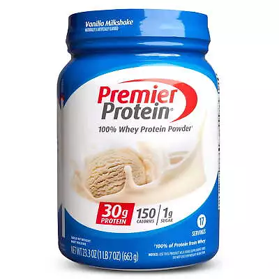 Premier Protein 100% Whey Protein Powder Vanilla Milkshake 30g Protein • $25.12