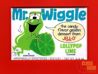 Mr. Wiggle Lollypop Lime Vintage Box Art 2x3  Fridge/locker Magnet 70s Jell-O • $3.75