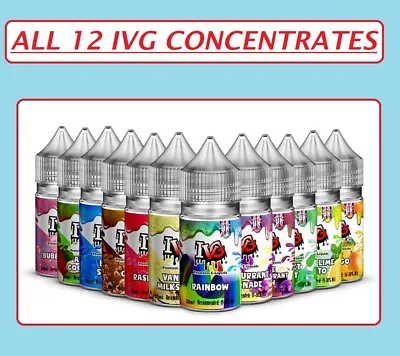 £8.99 • Buy IVG Premium E-Liquid Concentrates Nicotine Free 0mg 30ml Best 2021 Flavors UK