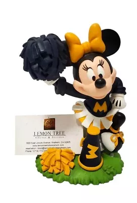Cheerleader Minnie Mouse Disney Figurine Cheering Business Card Holder 7   Tall • $16.95