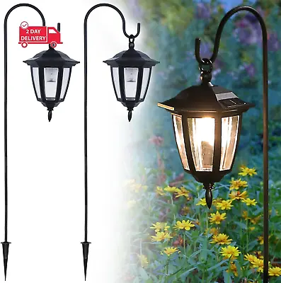 2 Pack Solar Hanging Lights Outdoor Solar Powered Garden Decorative Lanterns Wi • $43.56