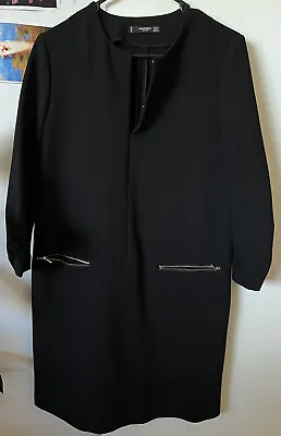 $39 • Buy Mango Black Business Corporate Long Sleeve Dress Zip Au 8 - 10 