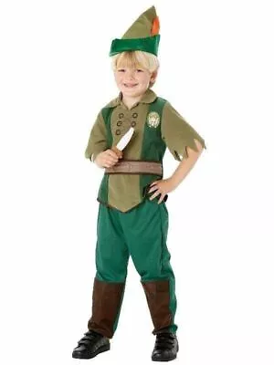 Peter Pan Disney Deluxe Boy's Costume Children Kids Fancy Dress Up Outfit • $45.50