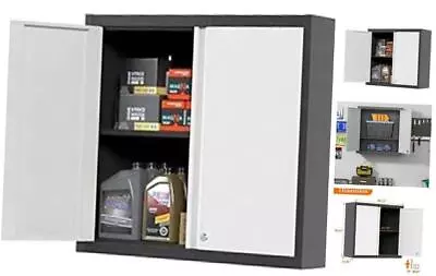  Metal Wall Storage Cabinet Lockable Steel Garage Cabinets With And 1 2 Doors • $146.01