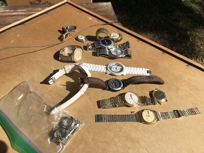 $10 • Buy Lot Of 9 Men’s Watches. Jurgenson, Lorus, Iman, Relic, Fossil