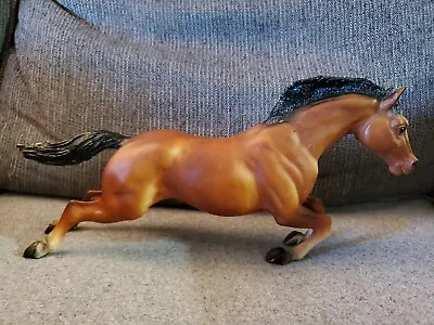 Vintage Breyer Horse Jumping Bay Figurine #300 No Fence No Wall Model Toy • $16.03