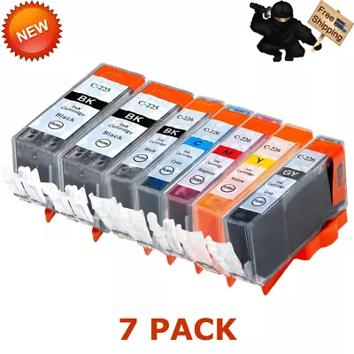 7 PGI-225 CLI226 BLACK COLOR Ink Cartridge For Canon Pixma Mx882 Mg5220 Mg5320 • $9.99