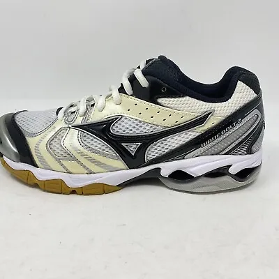 Mizuno Wave Bolt 2 Volleyball Shoes Sneakers Black White Sneakers Women’s Sz 8 M • $18.99