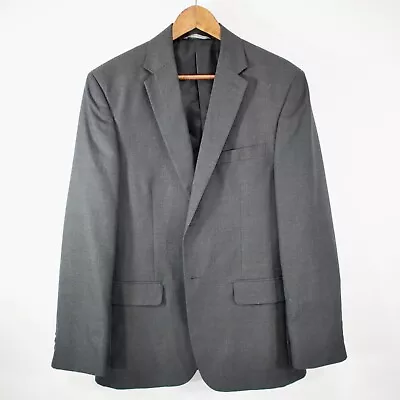 Merona Mens Sport Coat 40-R Dark Gray Glen Plaid All-Seasons NEW! • $38.49