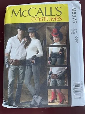  McCalls M6975 Steampunk Spats/Gaiters/Gloves/Hats/Belts UNCUT Pattern • $9.99