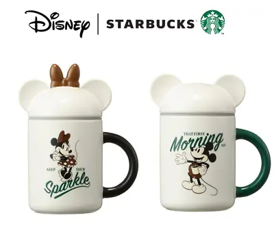 Starbucks Korea 23 Autumn Disney Mickey Minnie Mouse MUG &LID 355 Ml WHITE Track • $46.99