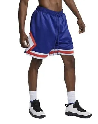 Nike Air Jordan Satin Mens Size Medium Royal Blue Red Diamond Shorts • $59.99