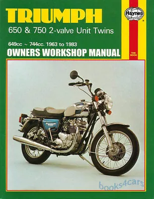 Triumph 750 650 Shop Manual Service Repair Haynes Book Bonneville Chilton Clymer • $35.35